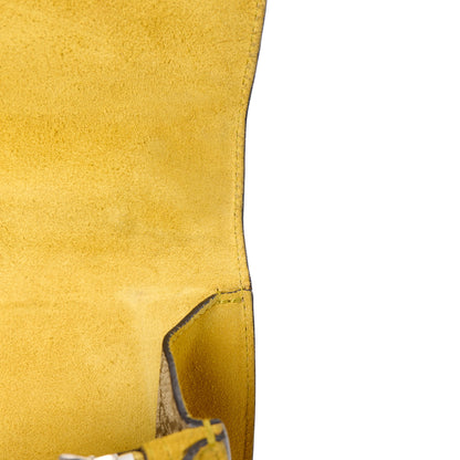 Gucci GG Supreme Monogram Suede Crystal Small Dionysus Shoulder Bag Beige Ebony Yellow 11 of 15