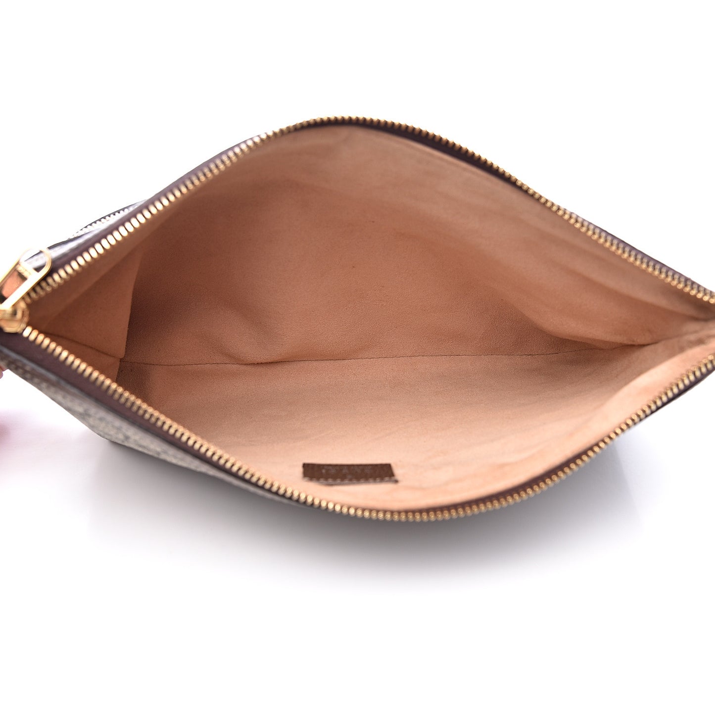 GG Supreme Monogram Large Ophidia Pouch Clutch Brown