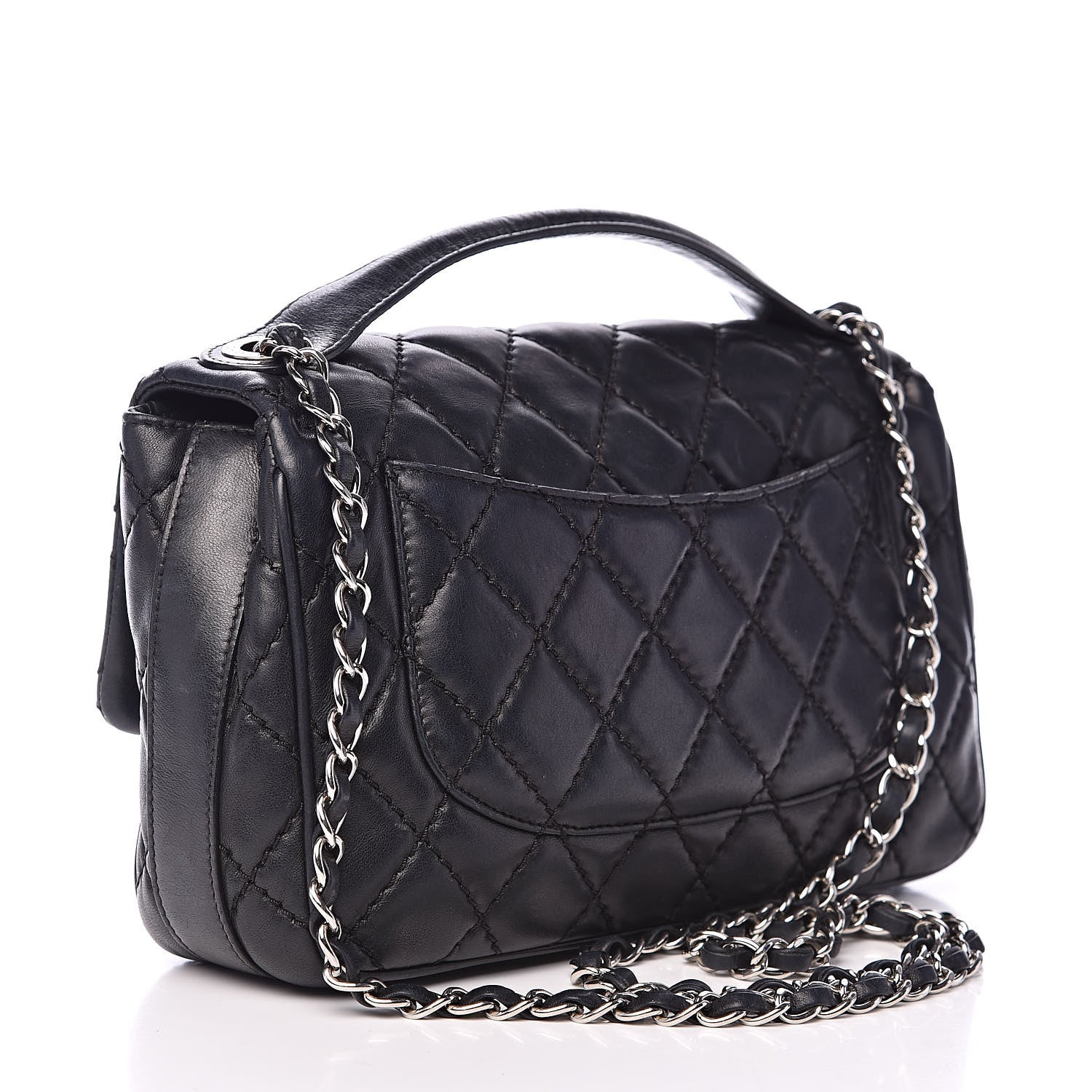 Chanel Lambskin Quilted Medium Easy Carry Flap Black 3 of 18