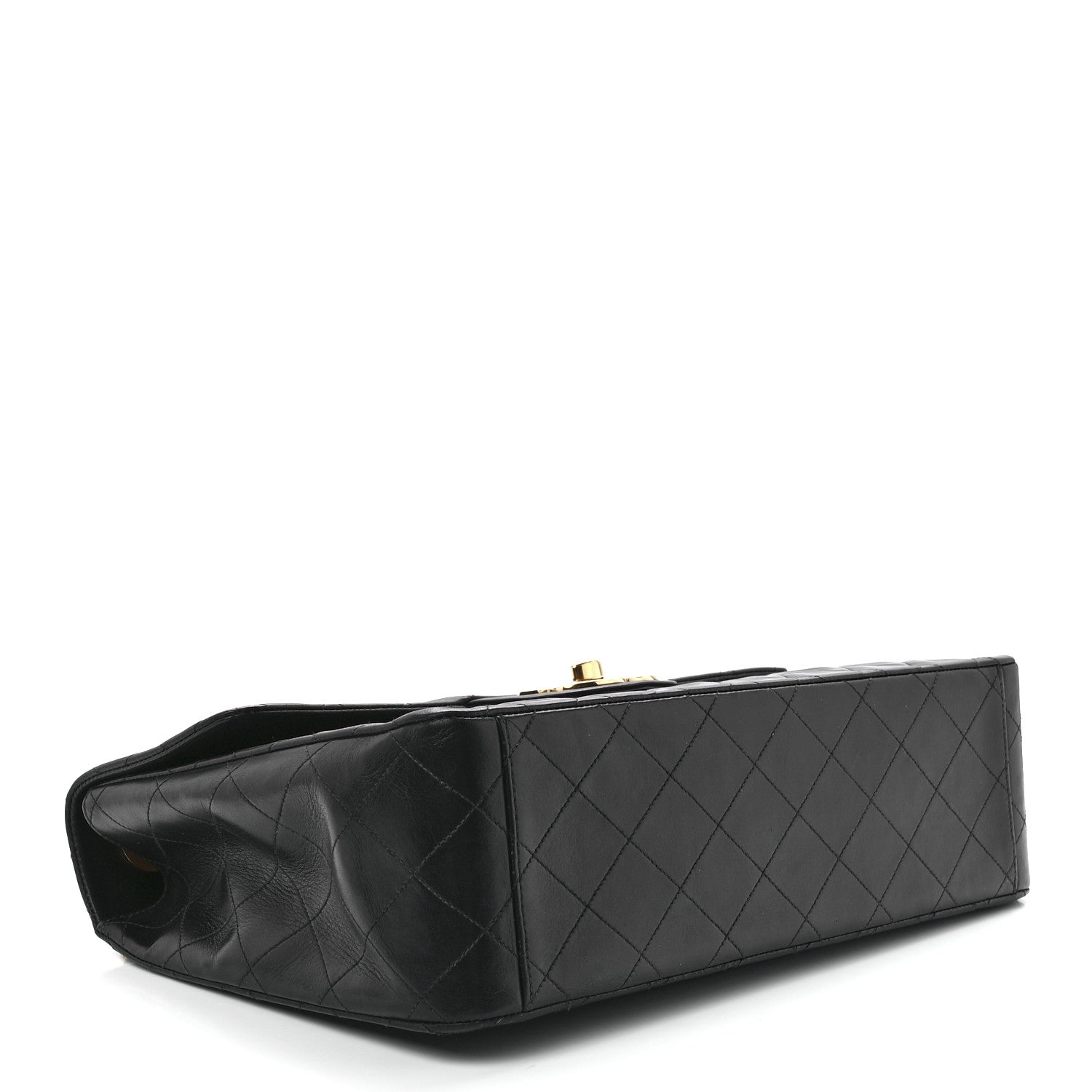 Chanel Lambskin Quilted XL Jumbo Single Flap Black 4 of 12