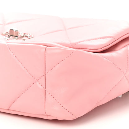Chanel Lambskin Quilted Large Chanel 19 Flap Light Pink 10 of 10
