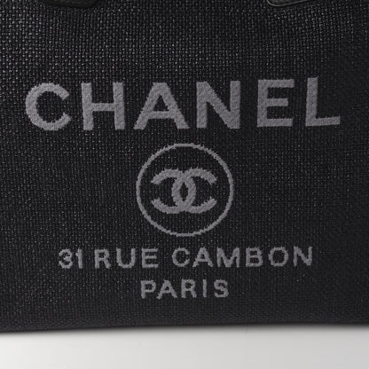 Chanel Woven Straw Raffia Medium Deauville Tote Black 9 of 9