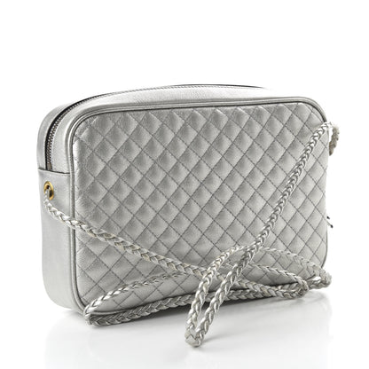 Gucci Laminated Nappa Web Trapuntata Small GG Shoulder Bag Argento 3 of 11