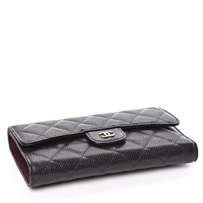 Chanel Caviar Quilted Large Flap Wallet Black 4 of 11