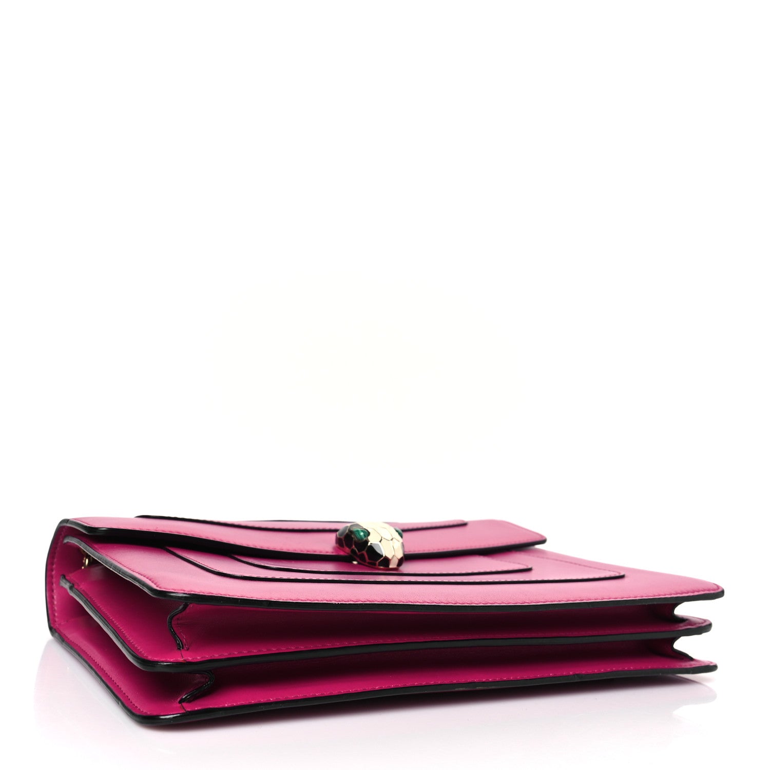 Bulgari Calfskin Serpenti Forever Snake Strap Crossbody Bag Pink 4 of 8