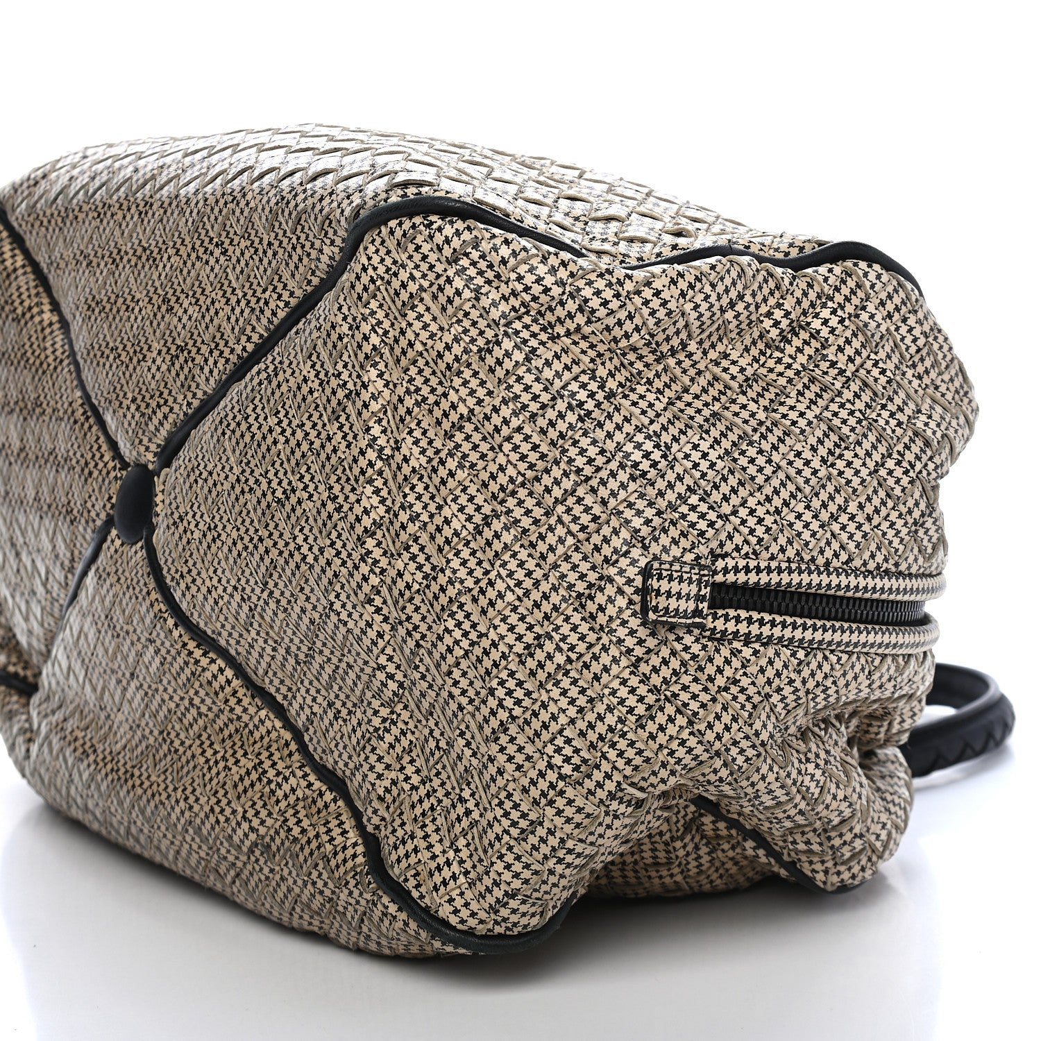 Bottega Veneta Nappa Intrecciato Satchel Black White 9 of 9