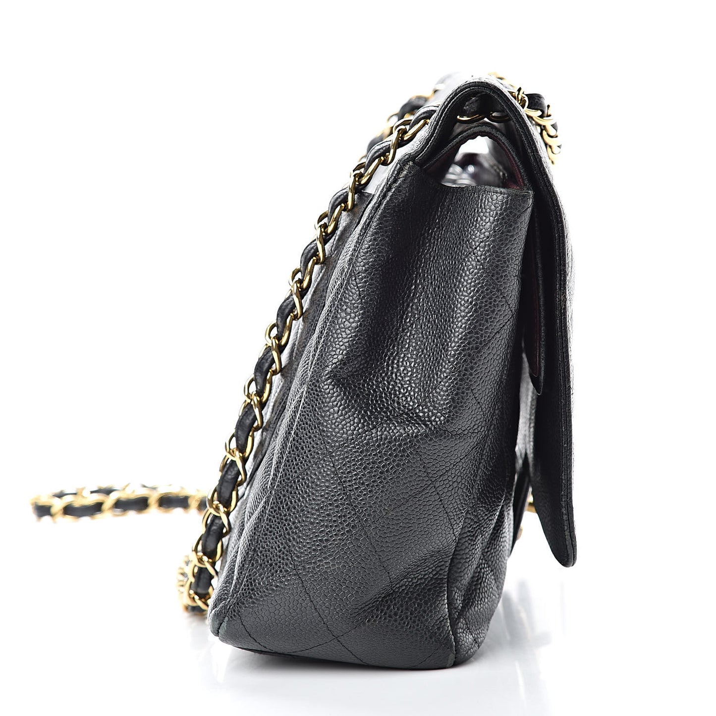 Caviar Quilted Maxi Double Flap Black