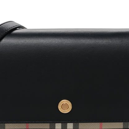 Burberry Calfskin Mini Vintage Check Note Bag Black 8 of 10