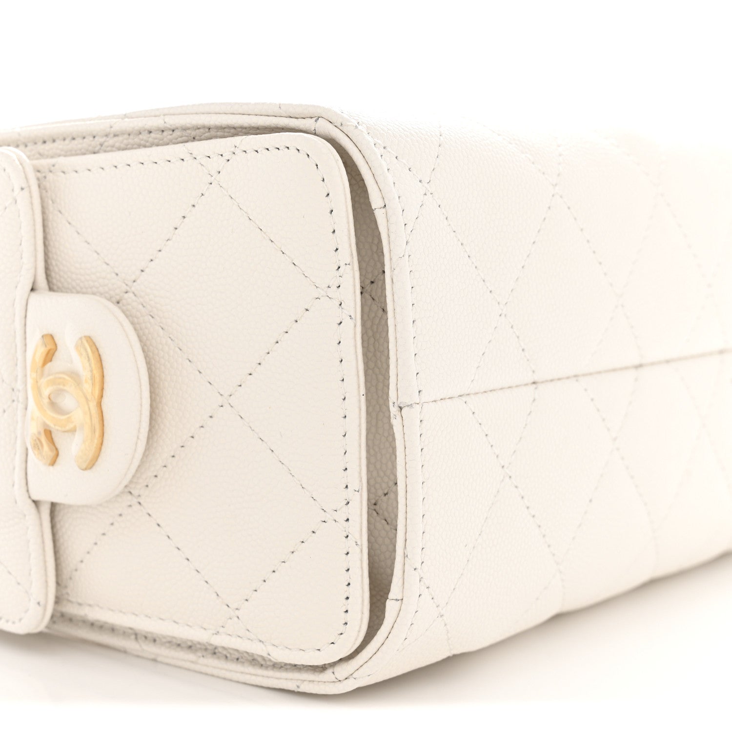 Chanel Caviar Quilted Mini Chanel 25 Handbag White 9 of 11