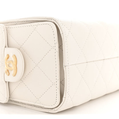 Chanel Caviar Quilted Mini Chanel 25 Handbag White 9 of 11
