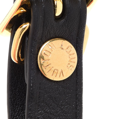 Louis Vuitton Calfskin City Steamer Luggage Tag Black 4 of 4