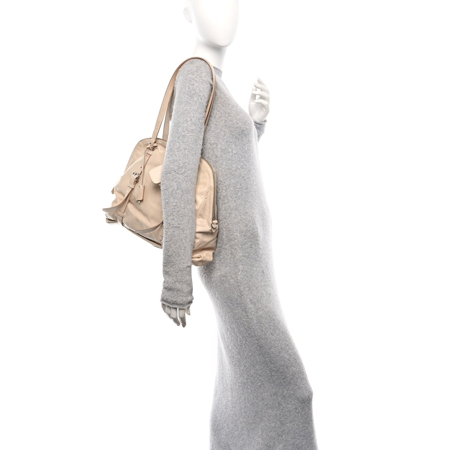 Prada Nappa New Look Tote Beige 2 of 15