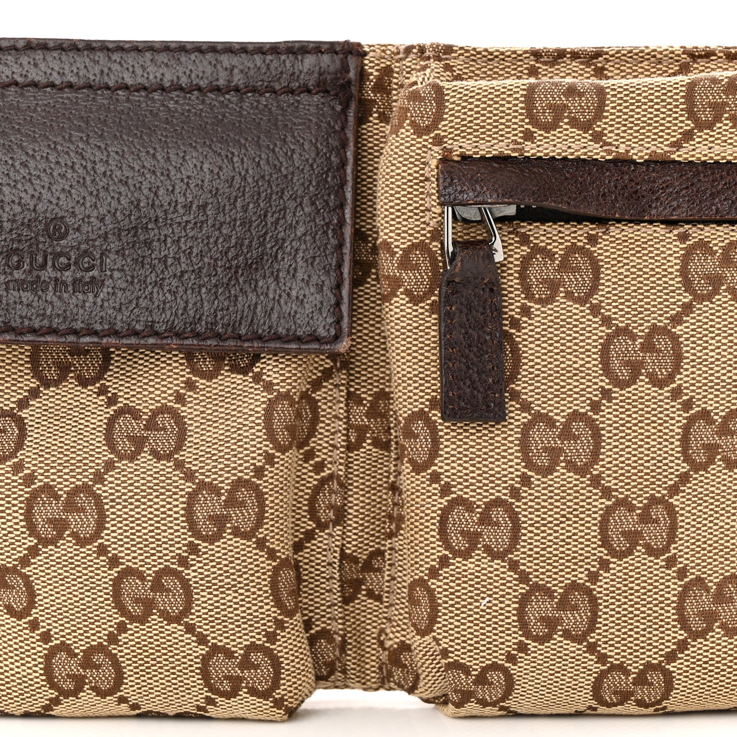 Gucci Monogram Web Belt Bag Dark Brown 8 of 10