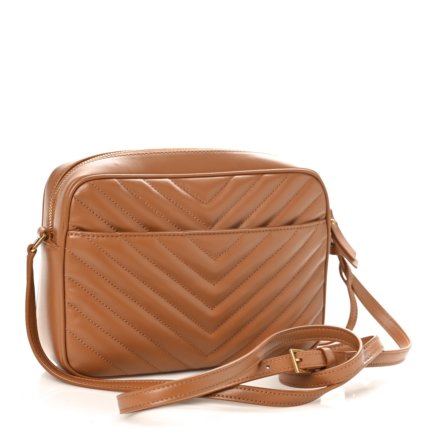 Saint Laurent Calfskin Matelasse Monogram Lou Camera Bag Cinnamon 3 of 8
