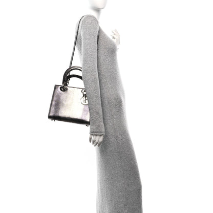Christian Dior Metallic Lizard Medium Lady Dior Silver 2 of 10
