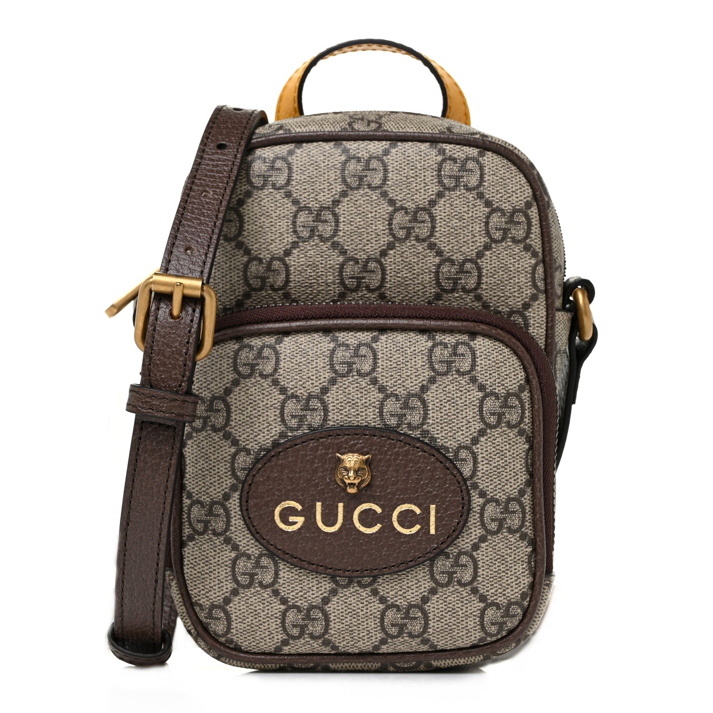 GG Supreme Monogram Mini Neo Vintage Double Zip Messenger Bag Beige New Acero Crop