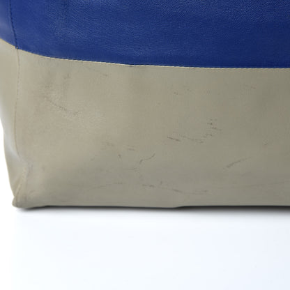 Celine Lambskin Horizontal Bi-Color Cabas Blue 14 of 14
