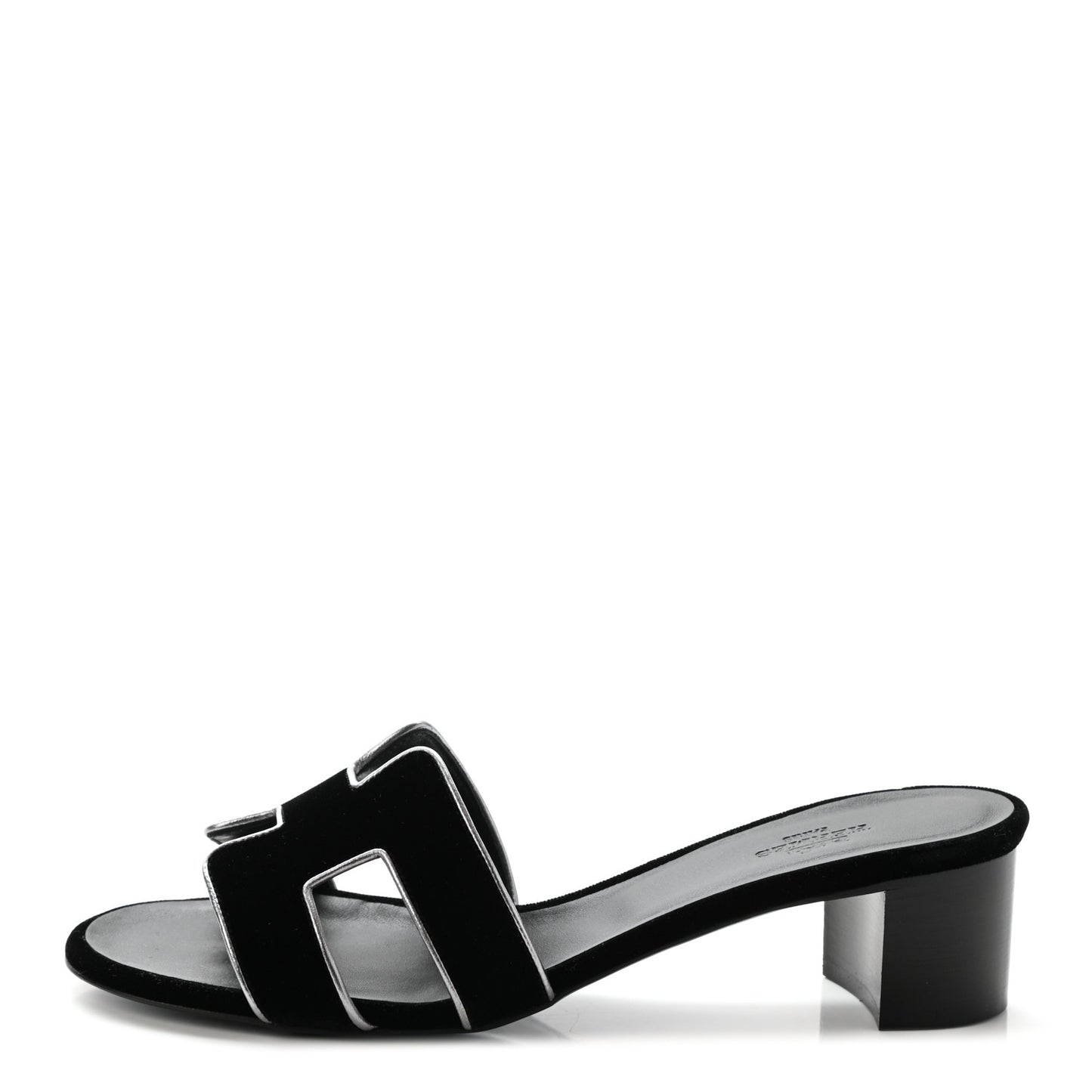 Velvet Nappa Oasis Sandals 37.5 Argent Vieilli