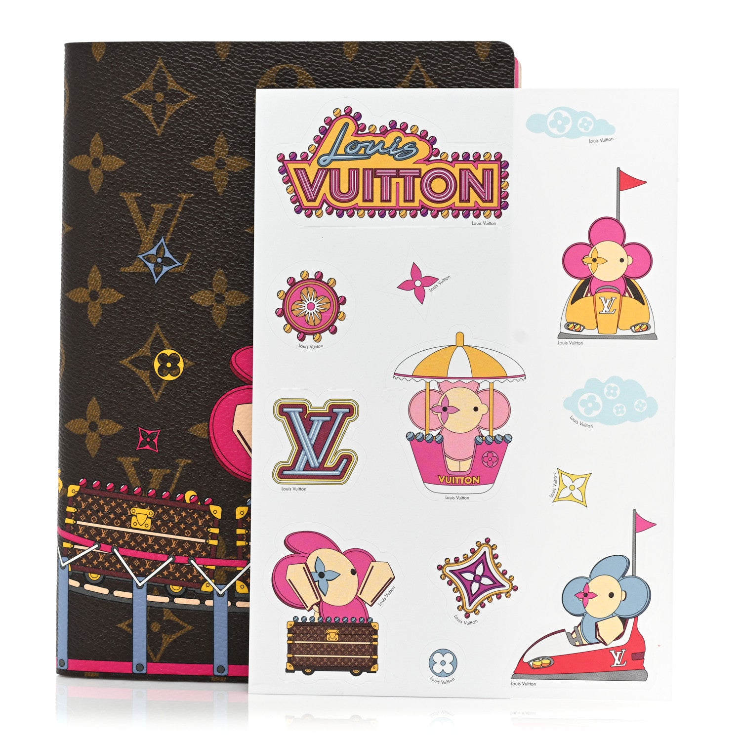 Louis Vuitton Monogram 2020 Christmas Animation Roller Coaster Notebook MM Pivoine 3 of 8
