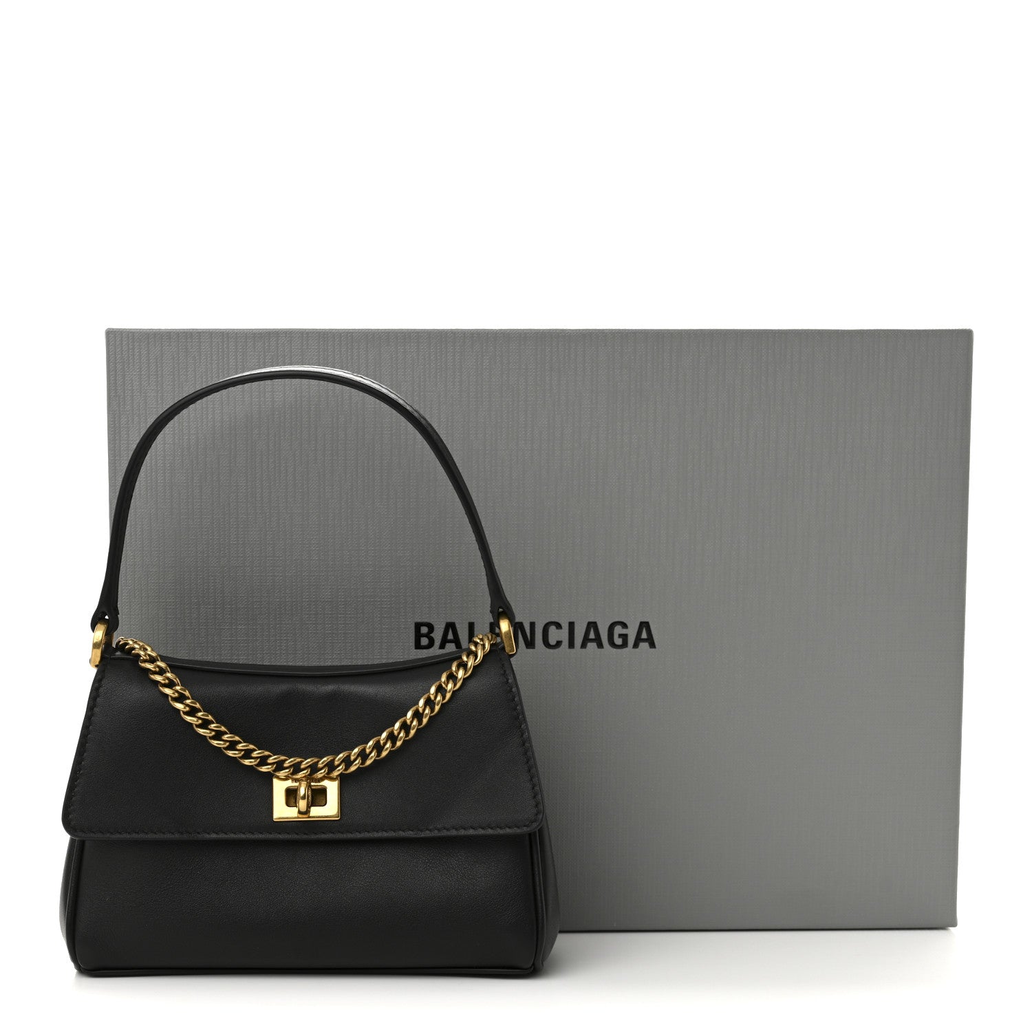 Balenciaga Natural Smooth Calfskin Nano Rodeo Top Handle Handbag Black 11 of 11