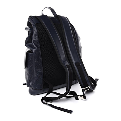 Gucci Guccissima Signature Double Buckle Backpack Blue 3 of 10