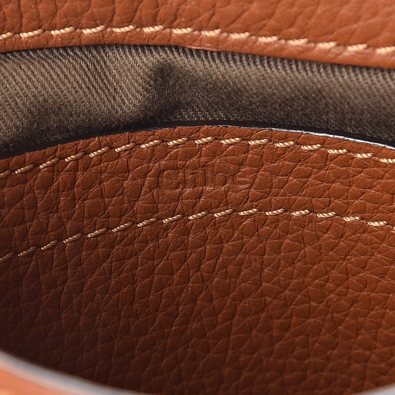 Chloe Calfskin Mini Marcie Round Crossbody Bag Tan 6 of 9