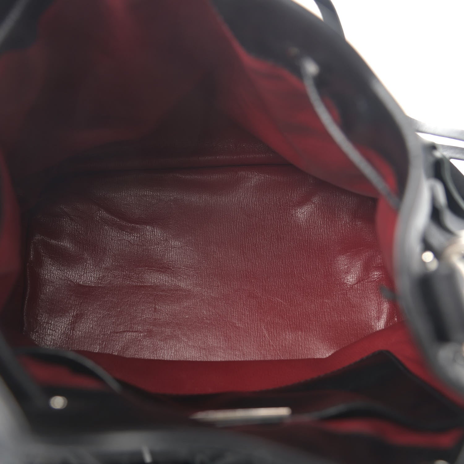 Prada Soft Calfskin Fringe Bucket Bag Black 5 of 16