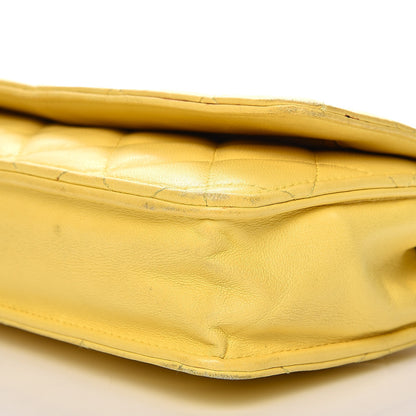 Chanel Lambskin Quilted Wallet on Chain WOC Yellow 19 of 21