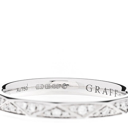 Graff 18K White Gold Diamond Laurence Graff Signature Band Ring 49 4.75 4 of 5