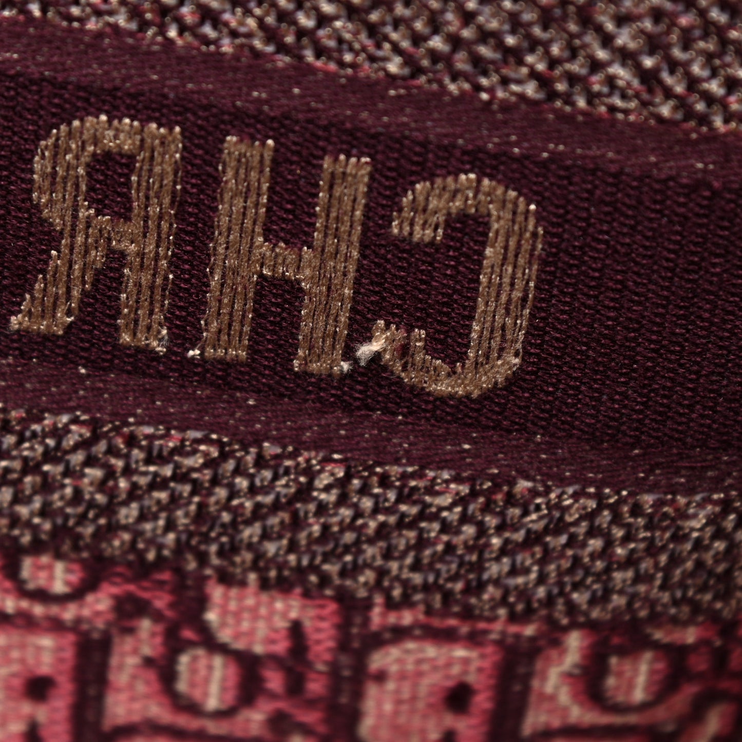 Oblique Large Book Tote Burgundy Multicolor