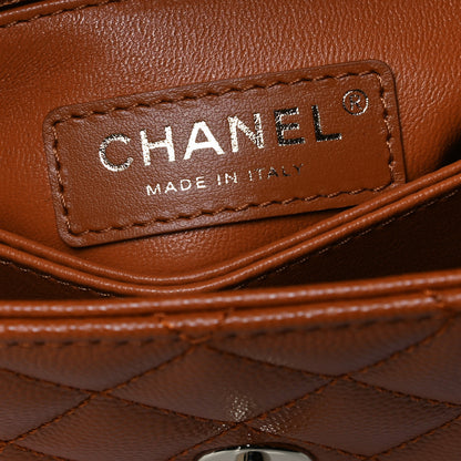 Chanel Caviar Quilted Mini Coco Handle Flap Light Brown 10 of 12