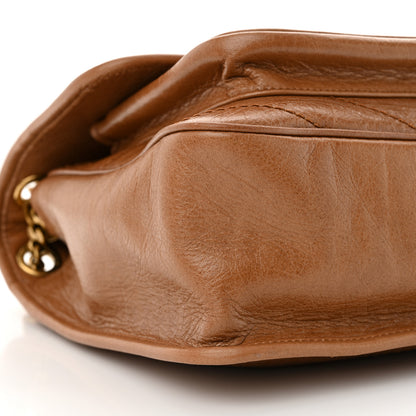 Saint Laurent Crinkled Calfskin Matelasse Monogram Baby Niki Chain Satchel Light Caramel 9 of 10