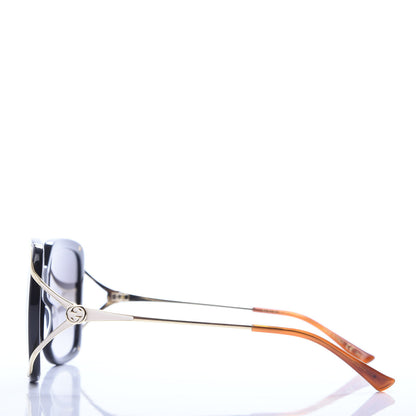 Gucci Acetate Butterfly Sunglasses GG0647S Black White 3 of 7