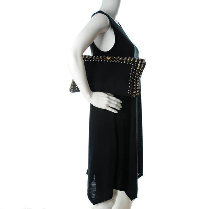 Prada Canapa Studded Clutch Black 2 of 8
