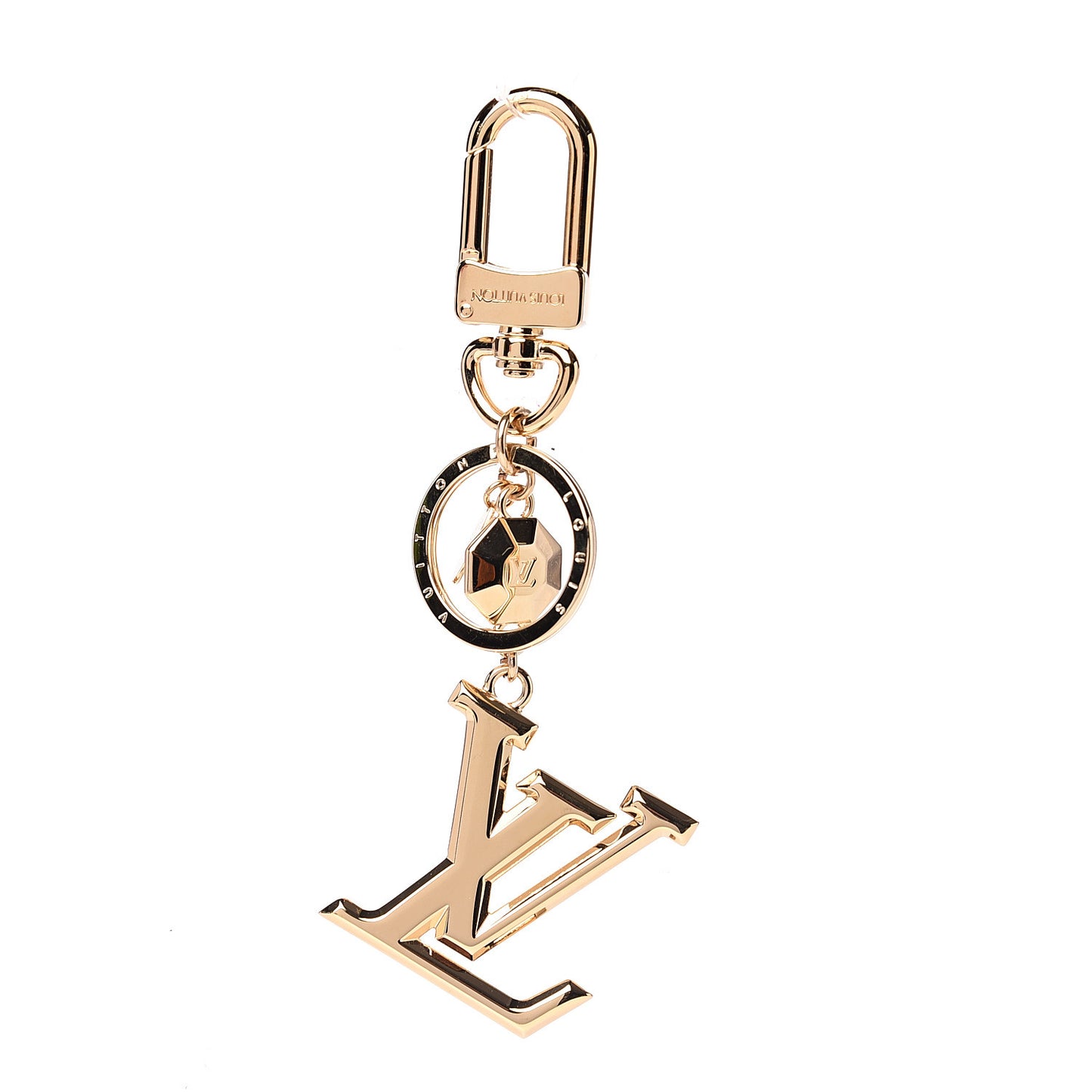 LV Facettes Bag Charm Key Holder Gold