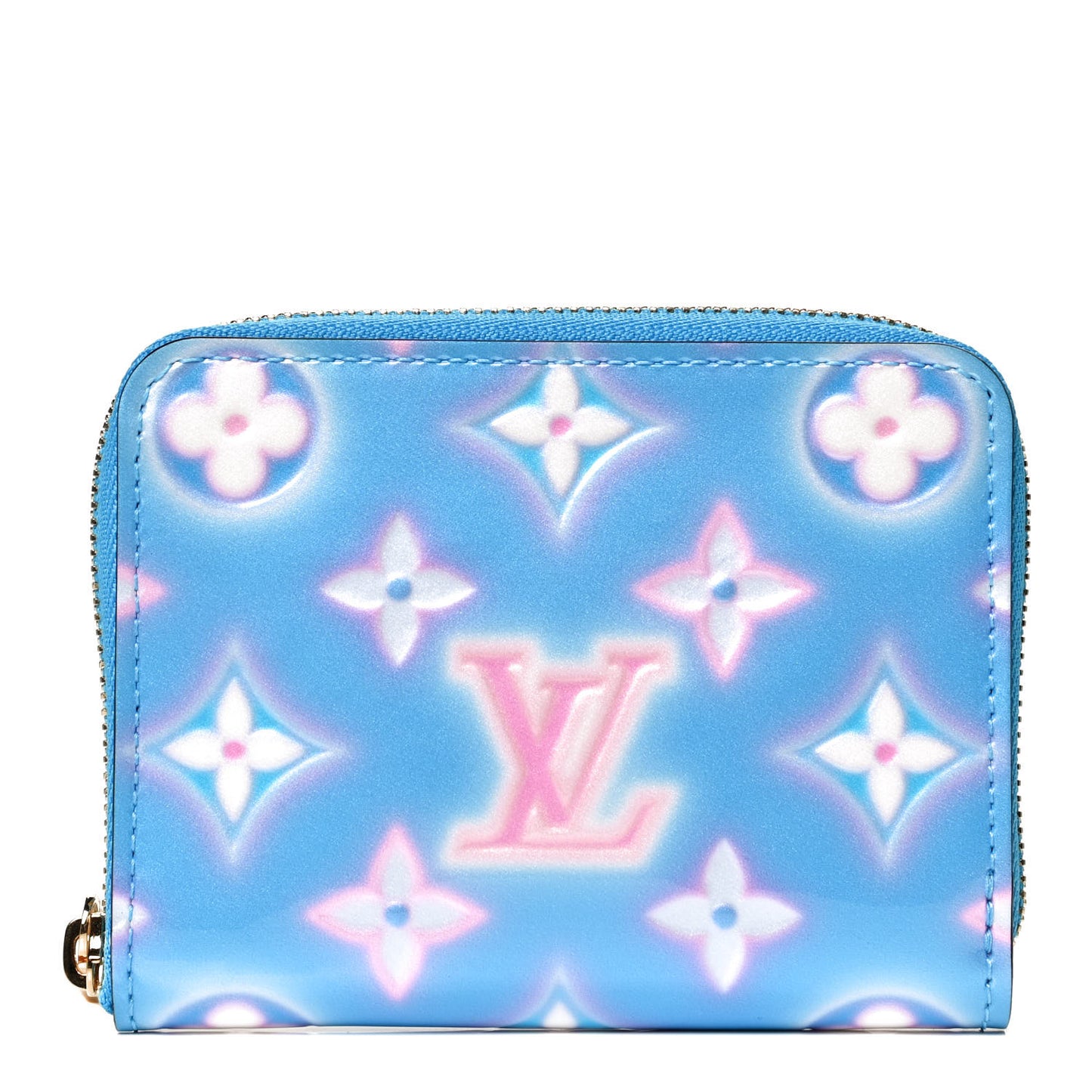 Vernis Valentine Zippy Coin Purse Baby Bleu Neon