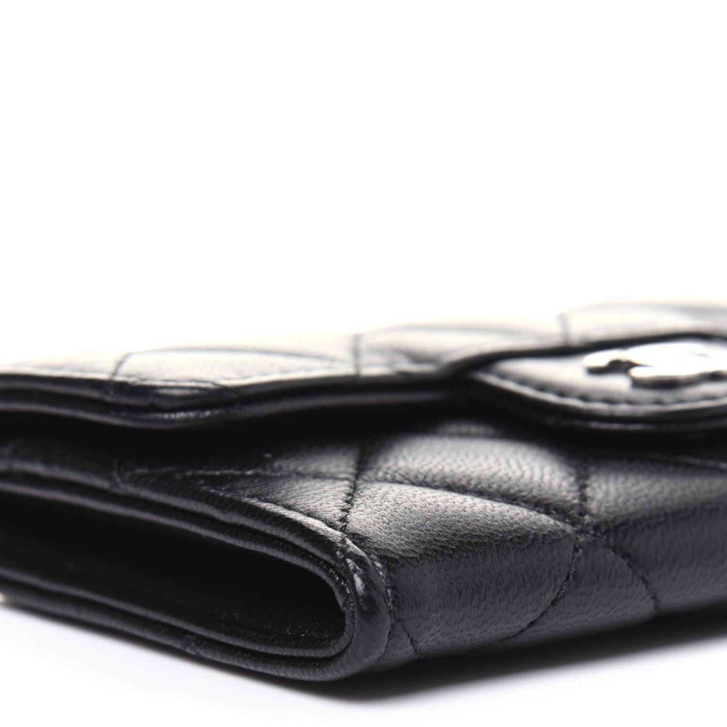 Chanel Lambskin Quilted Flap Card Holder Black 9 of 14