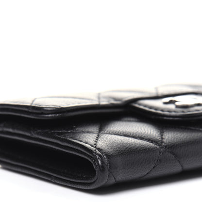 Chanel Lambskin Quilted Flap Card Holder Black 9 of 14