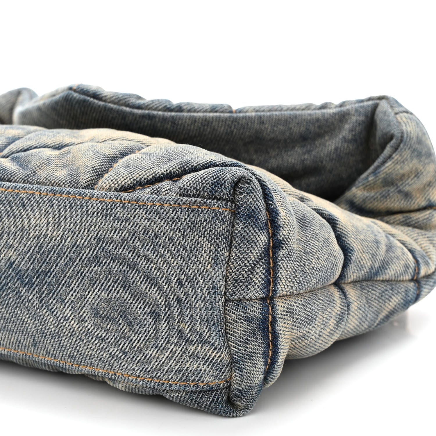 Saint Laurent Denim Quilted Toy Loulou Puffer Monogram Chain Satchel Blue Cinnamon 9 of 9