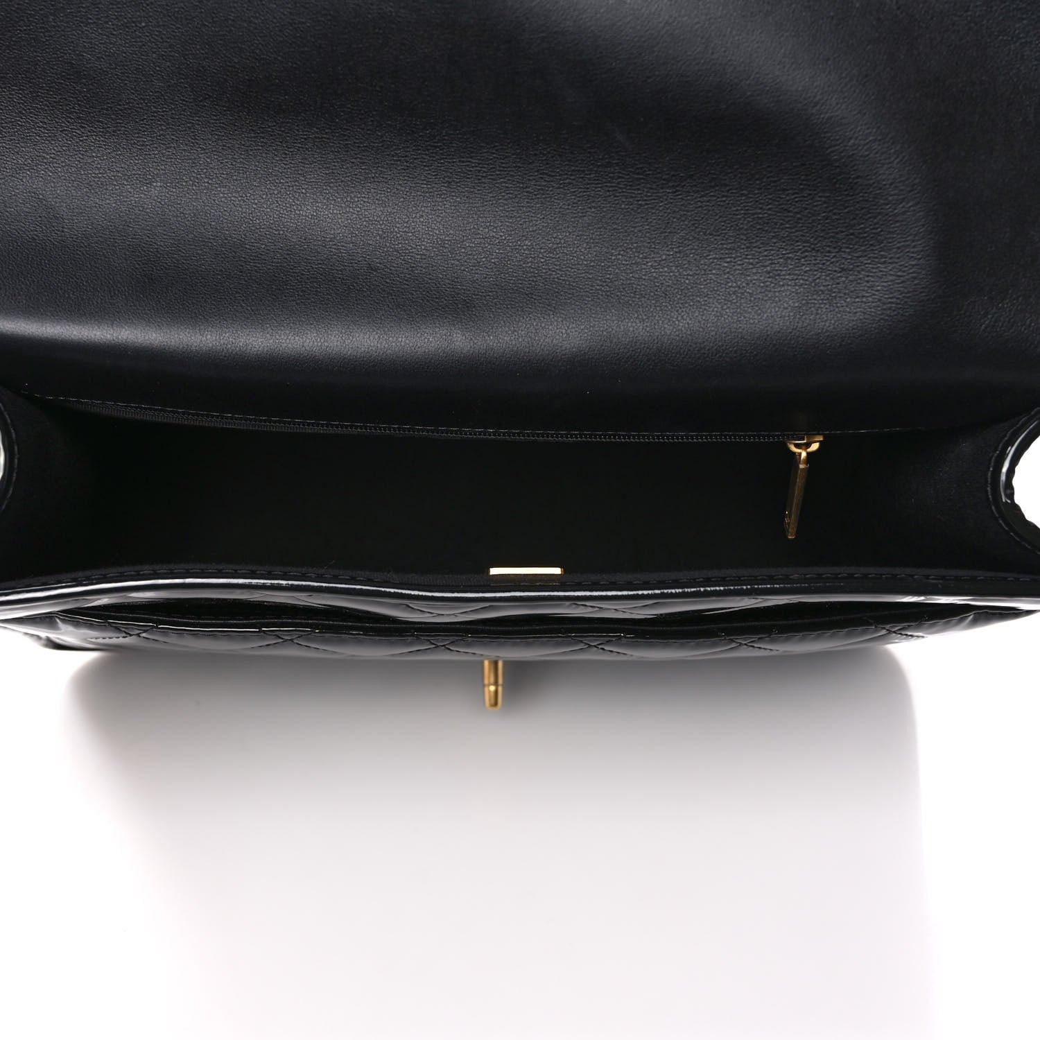 Chanel Patent Quilted Large School Memory Top Handle Flap Black 4 of 10