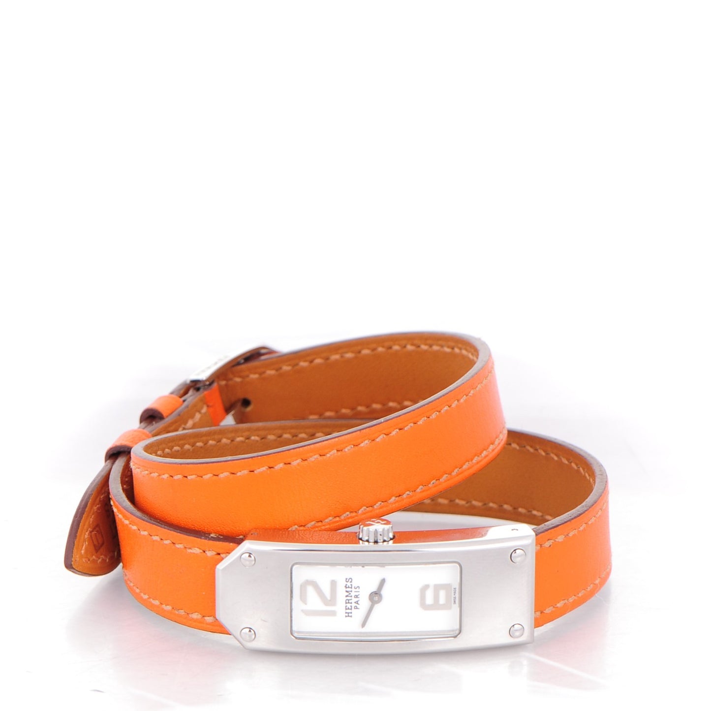 Stainless Steel Swift 15mm Kelly II Double Tour Quartz Watch Orange