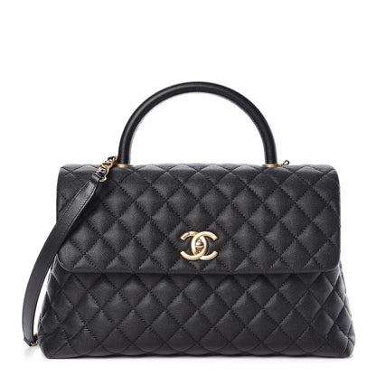 Chanel Caviar Quilted Large Coco Handle Flap Black 1 of 9