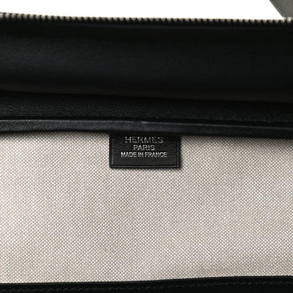 Hermes Toile H Sombrero II Bayadere Cavour Bag Ecru Black 6 of 13