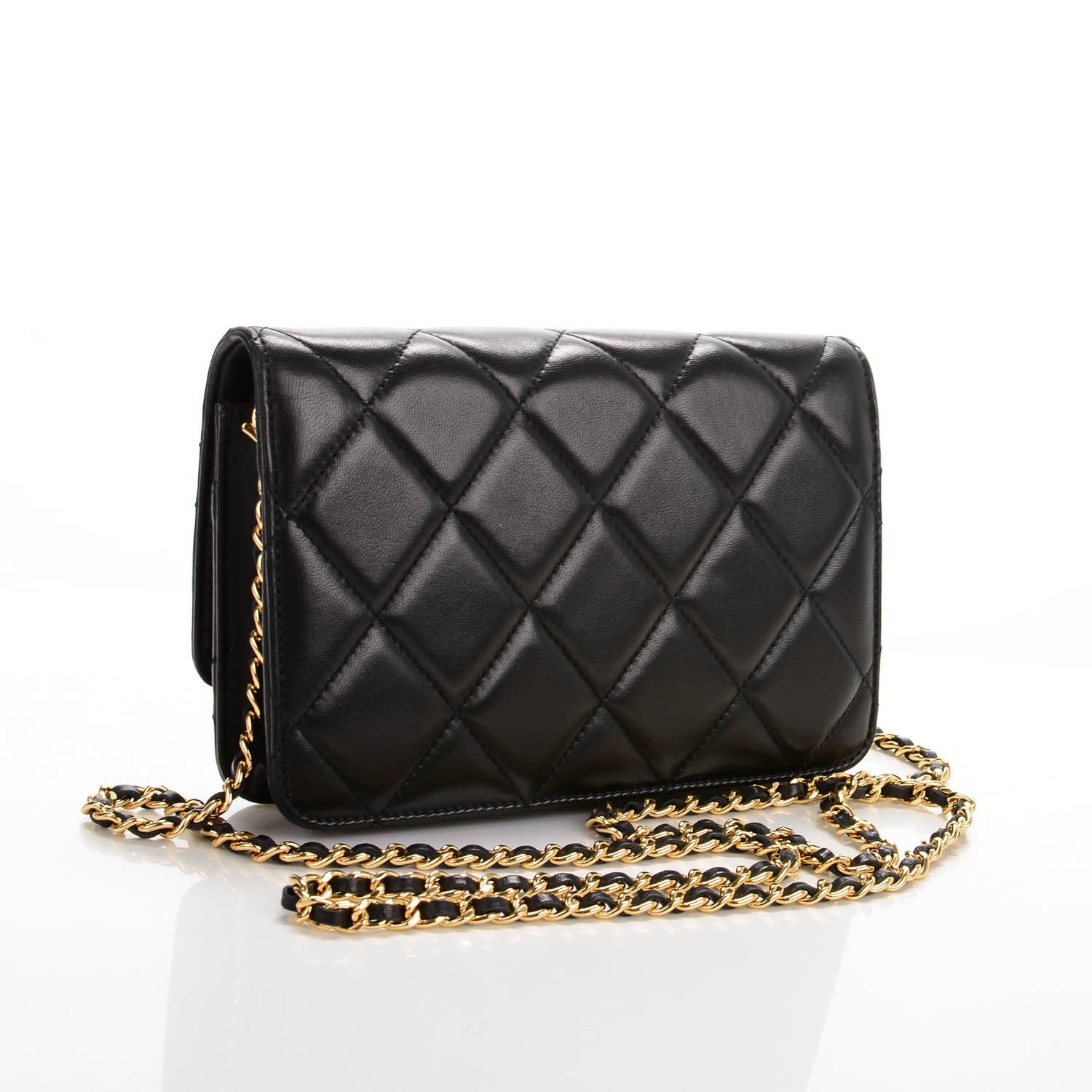Chanel Lambskin Quilted Golden Class Wallet on Chain WOC Black 3 of 7