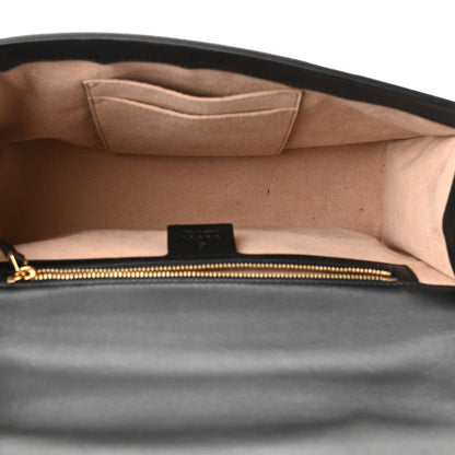Gucci Calfskin GG Supreme Monogram Medium Padlock Shoulder Bag Black Gold 5 of 12