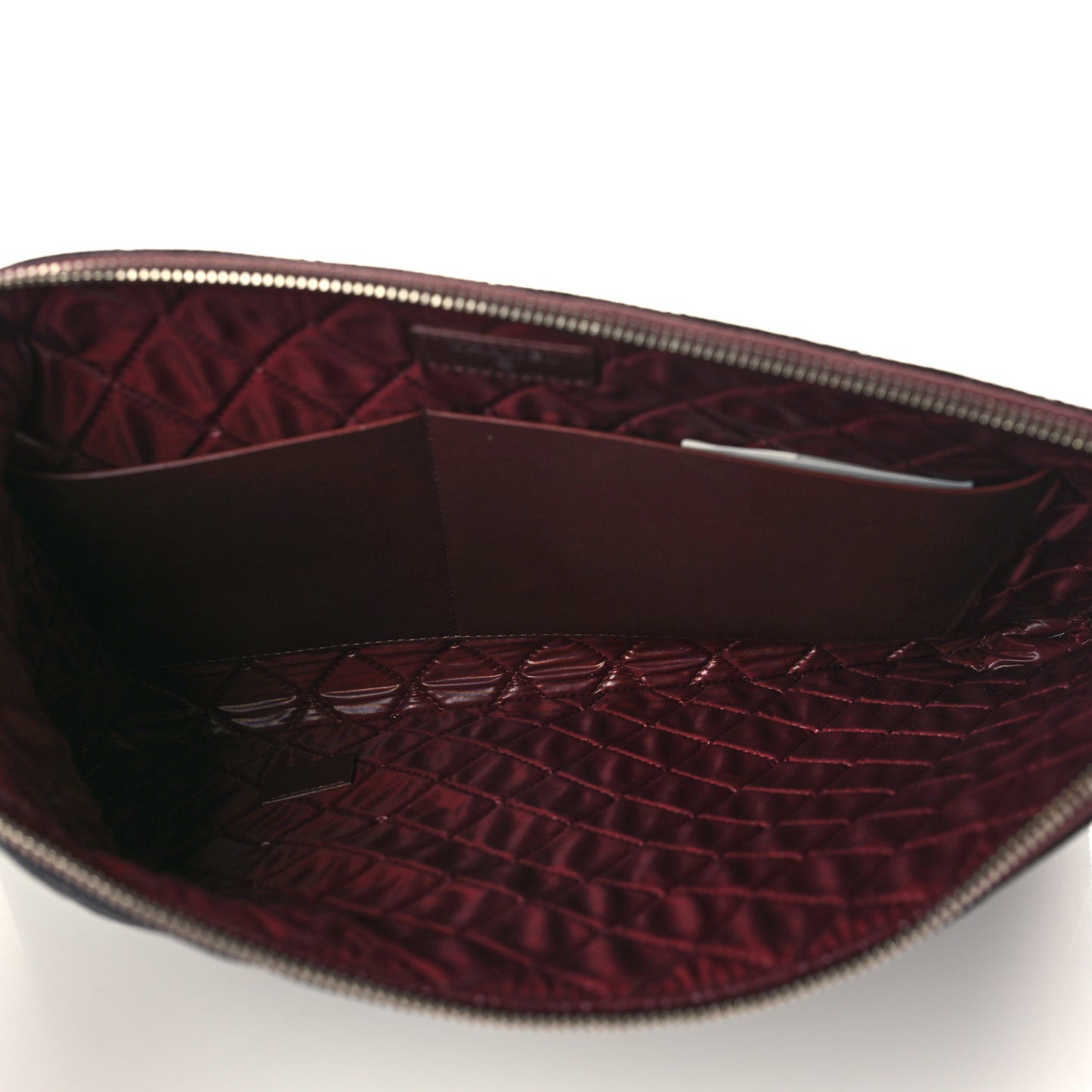 Caviar Quilted Document Portfolio Holder Black