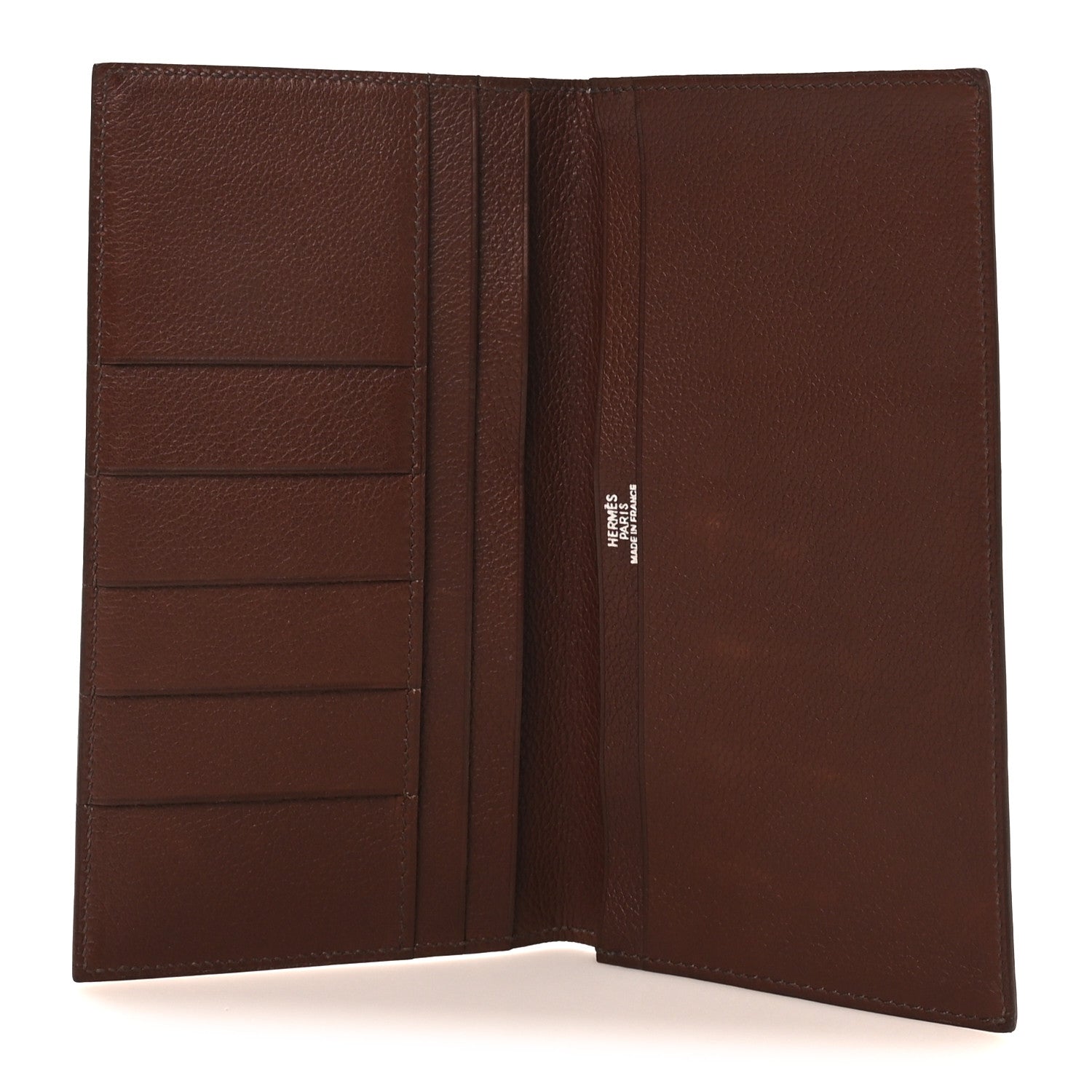 えり Hermes Evercolor Citizen Twill Long Wallet Chocolate 1873903