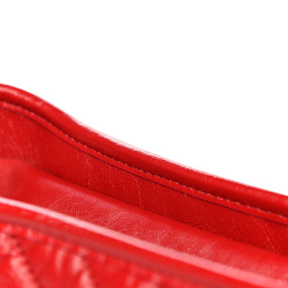 Chanel Aged Calfskin Chevron Quilted Medium Gabrielle Hobo Red 20 of 29