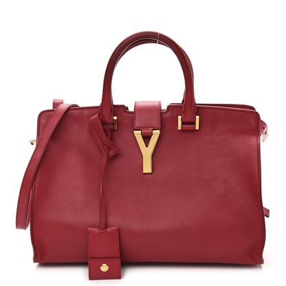 Saint Laurent Smooth Calfskin Medium Y Ligne Cabas Red 1 of 11