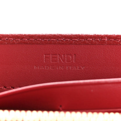 Fendi Vitello Cruise F is Fendi Bi-Color FF 1974 Embossed Continental Envelope Wallet Maya Black Fragola 6 of 7